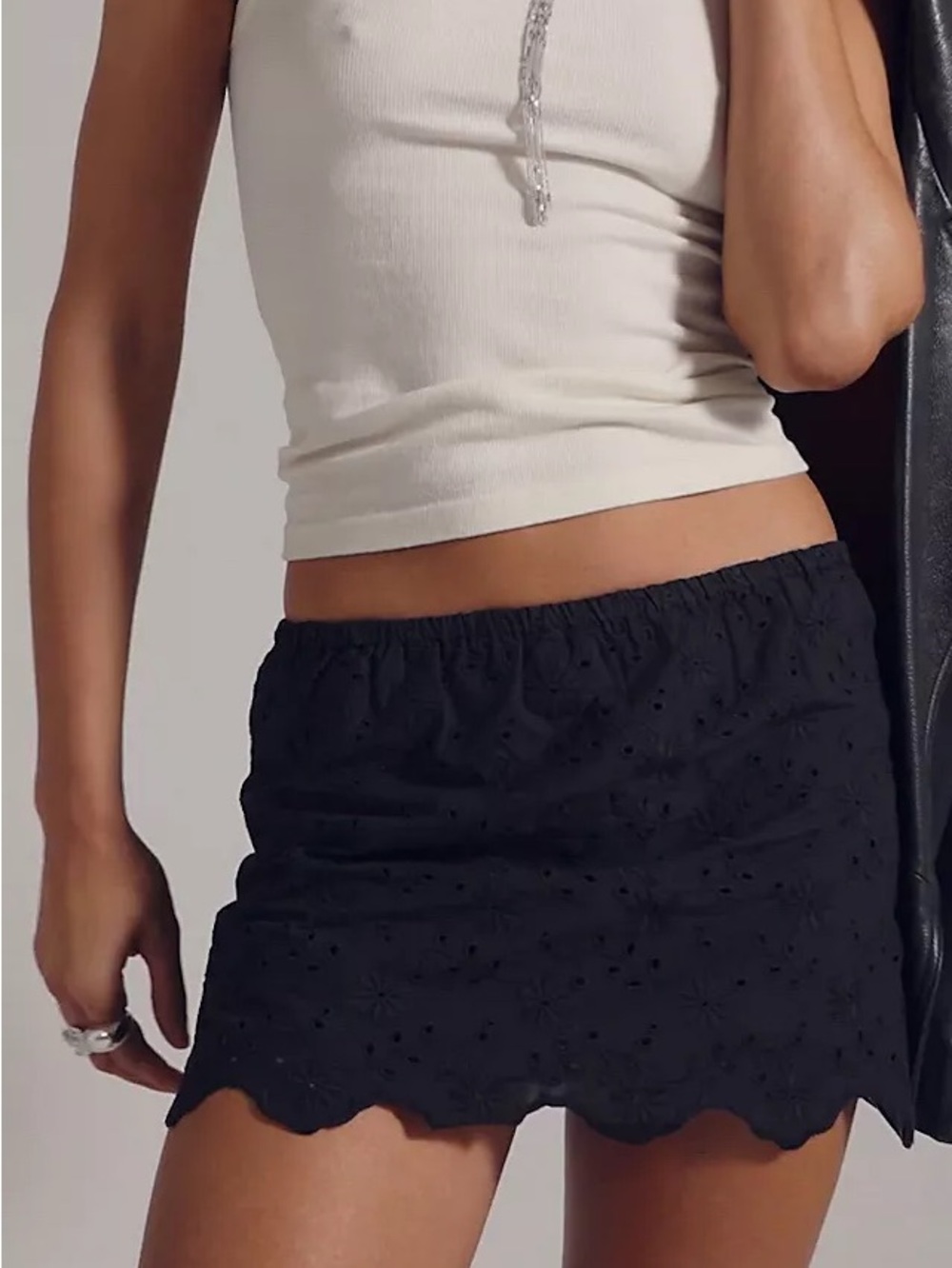 Free People Eyes On You Eyelet Mini Skort